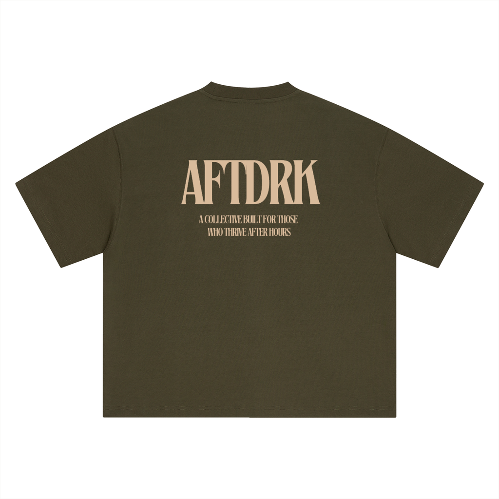 AFTDRK OVERSIZED T - ARMY GREEN