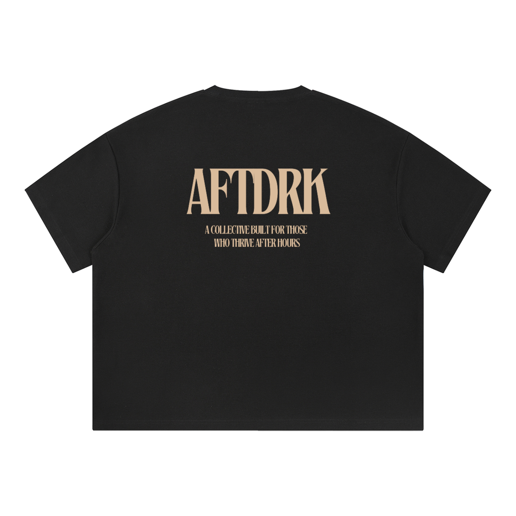 AFTDRK WAFFLE T - BLACK