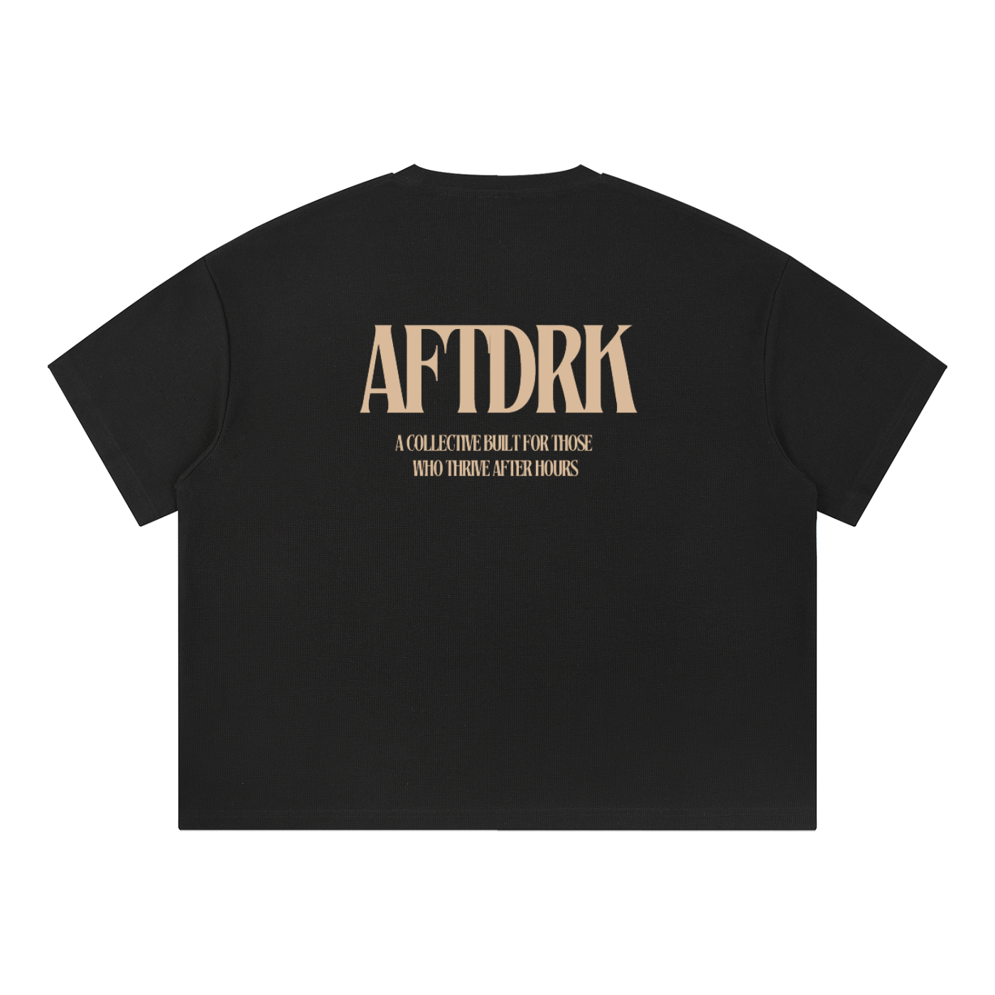 AFTDRK WAFFLE T - BLACK