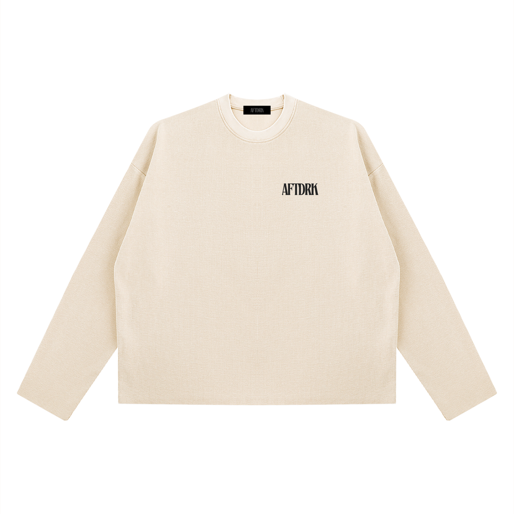 AFTDRK WAFFLE LONG SLEEVE - APRICOT