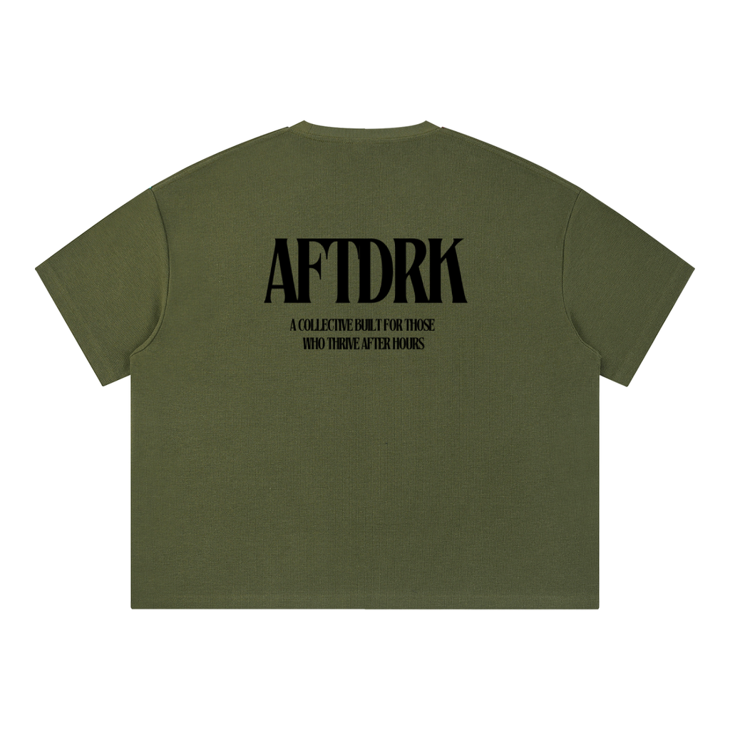 AFTDRK WAFFLE T - ARMY GREEN