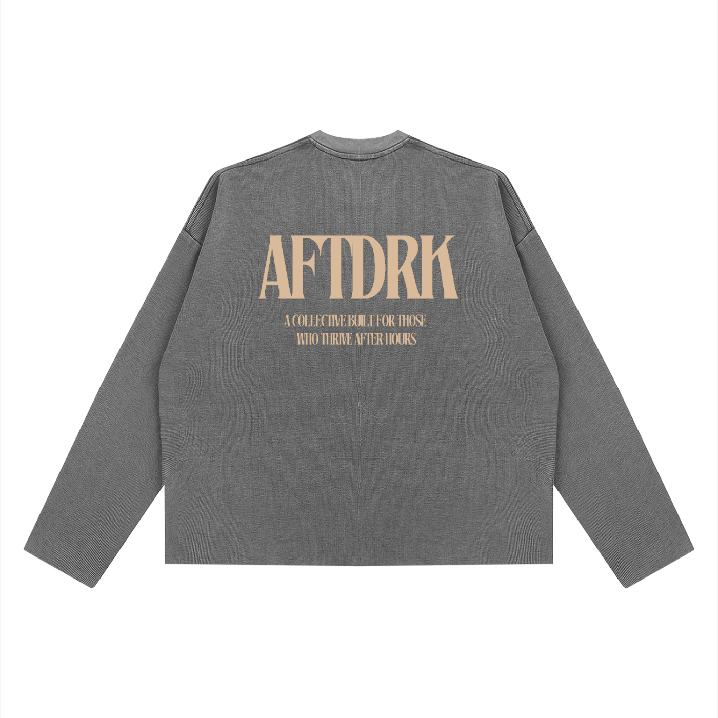 AFTDRK WAFFLE LONG SLEEVE - GREY