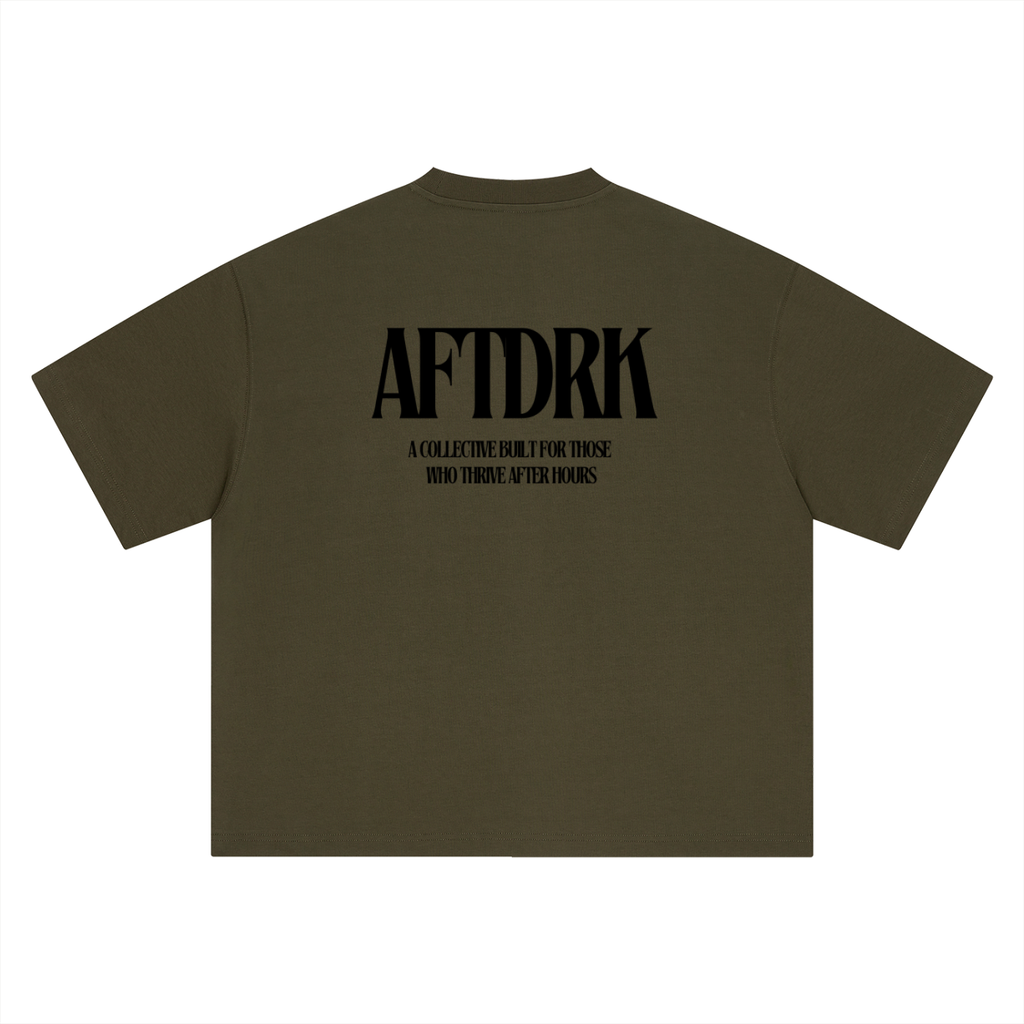 AFTDRK OVERSIZED T - ARMY GREEN